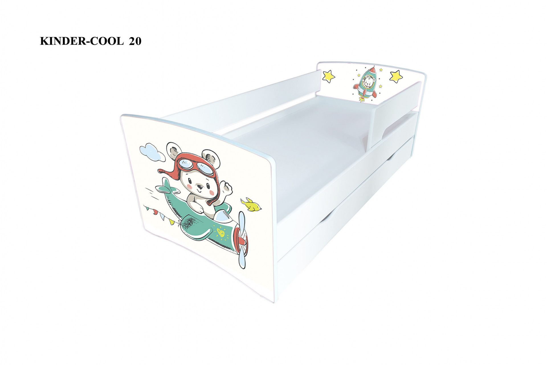 Детская кровать с ящиком VRN-  KINDER-COOL для мальчиков