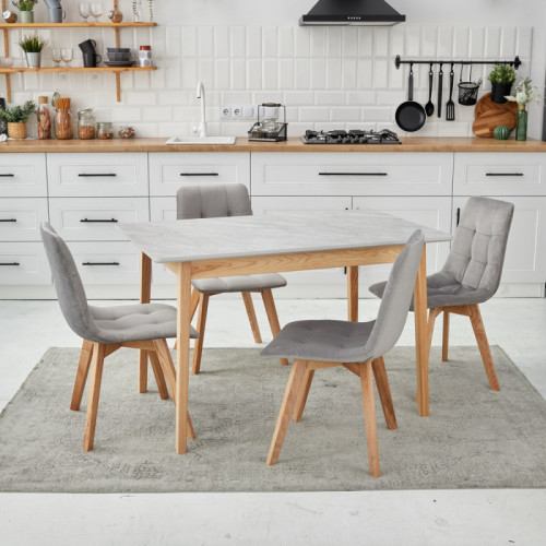 Комплект кухонной мебели Ont- Антонио 100 Мрамор серый + 4 Стула Дарио