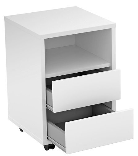 Тумба на колесах с 2 ящиками Helvetia AGAPI 2497LZ00 (белый)