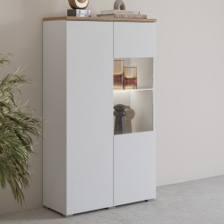 Витрина на 2 двери Helvetia MODO 247VOJ44 (белый/дуб маувелла)