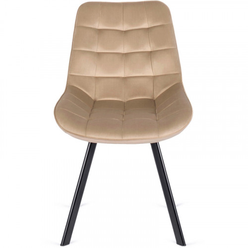 Стул обеденный MEBEL ELITE RICK бежевый велюр