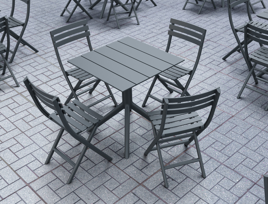 Стол уличный Siesta Paris Table 70 (черный)