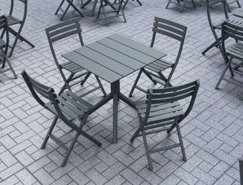 Стол уличный Siesta Paris Table 70 (черный)