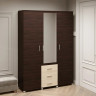 Шкаф распашной на 3 двери и 3 шухляды EVR- Бриз ШП-5 венге + фасад дуб молочный