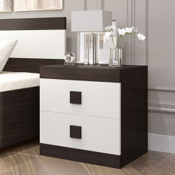 Тумба прикроватная EVR- Соната венге + фасад белый