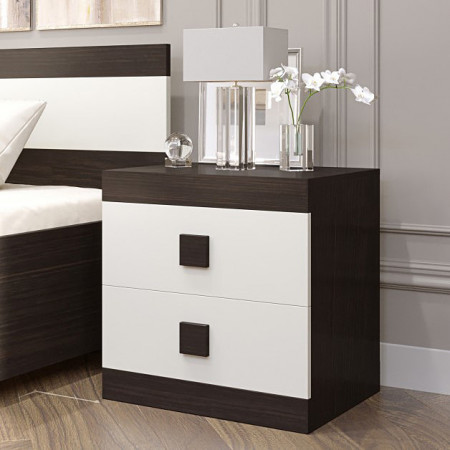 Тумба прикроватная EVR- Соната венге + фасад белый