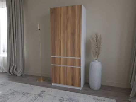 Шкаф-пенал с штангой на 1 шухляду и 4 двери ViA- Таун Т-4