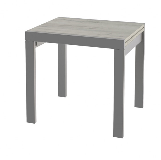 Стол раскладной ViA- Крос (серый/дуб крафт белый)