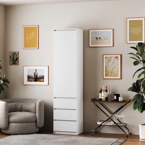 Шкаф с ящиками и полками 211х43х50 см KOD- ШК-стиль-4ф