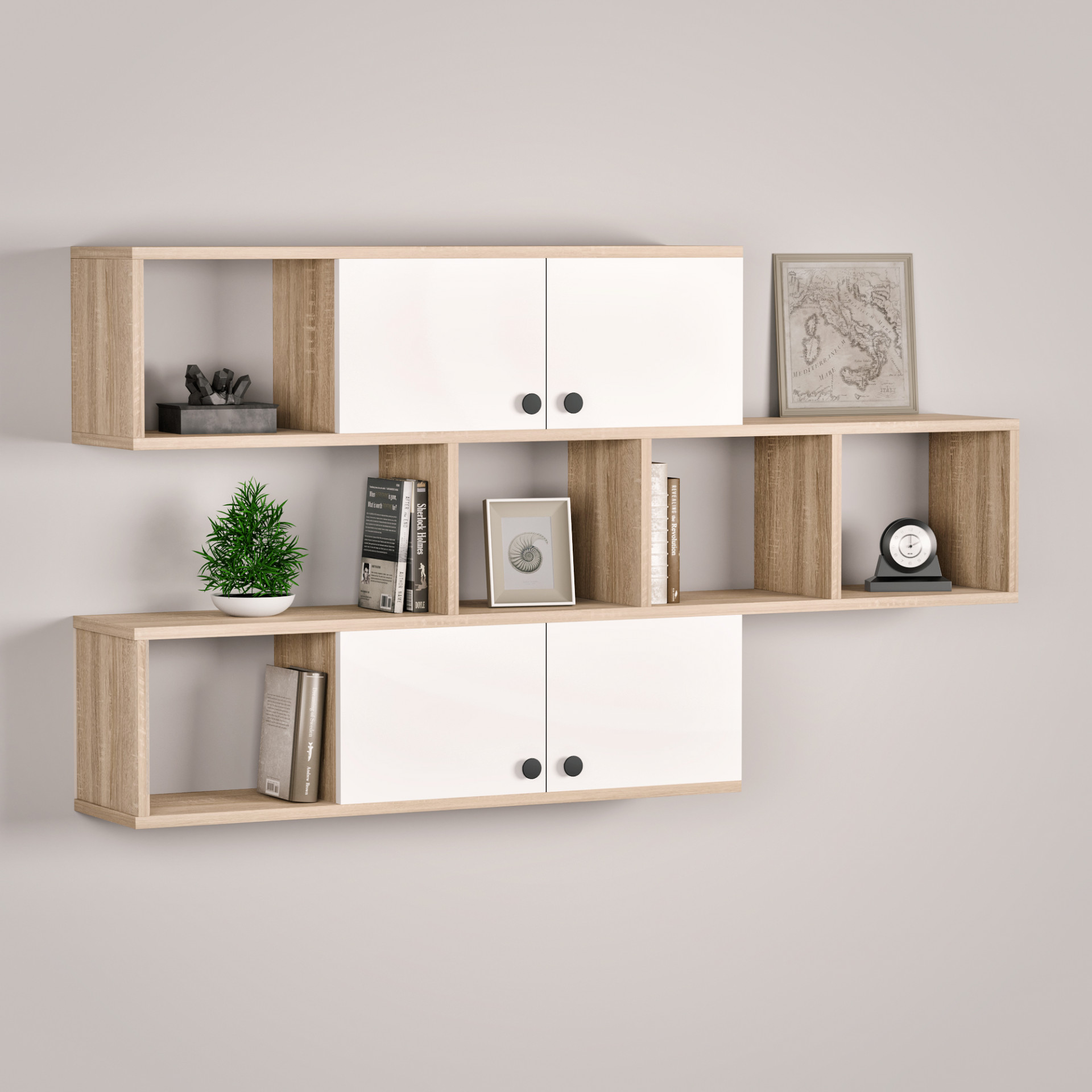 Полка навесная настенная 75х135х22 см KOD- ПК-5