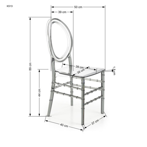 Стул Halmar K-513 дымчатый