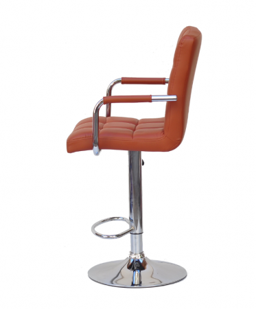 Кресло барное OND- Augusto-ARM CH - Base ЭК коричневый, оранжевый