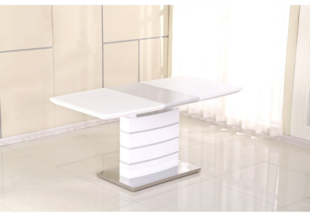 Стол обеденный модерн Premium EVRO- Houston MINI DT-9123-1 (белый матовый + глянец))