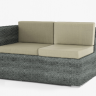 ​Модульный угловой диван из техноротанга NTS- SAN SET 602/2 правый