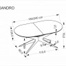 Стол раскладной HALMAR SANDRO черный