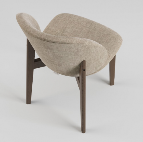 Стул обеденный LVK- Robin массив ясеня (темный орех)  