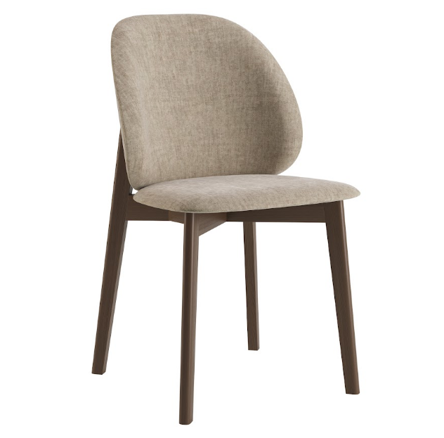 Стул обеденный LVK- Robin массив ясеня (темный орех)  