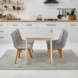 Комплект кухонной мебели Ont- Антонио 120 Мрамор серый + 4 Стула Дарио