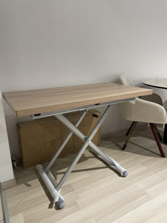 Стол - трансформер EXI- Тренто-Р орех нога серый