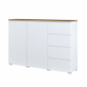 Комод на 2 двери и 4 ящика Helvetia MODO 247VOJ45 (белый/дуб маувелла)