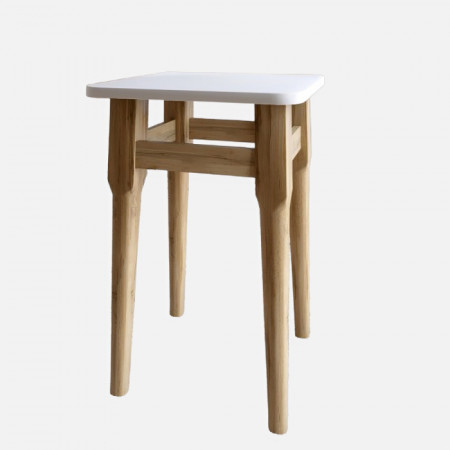 2 табурета на кухню LION- Майами кромка ПВХ 2 мм Нимфея Альба (белый) (LION-041256) 