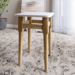 2 табурета на кухню LION- Майами кромка ПВХ 2 мм Нимфея Альба (белый) (LION-041256) 