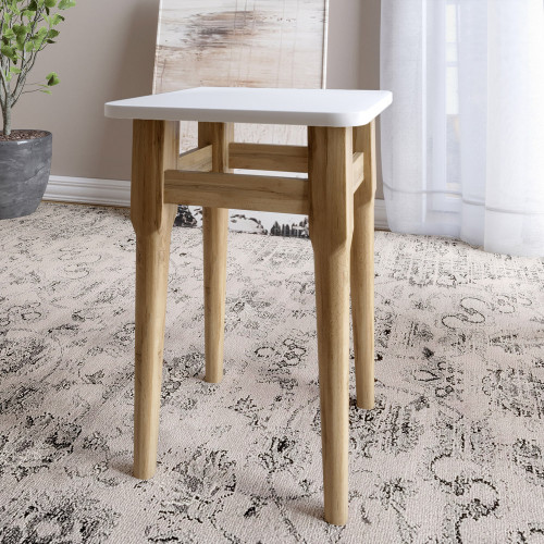 2 табурета на кухню LION- Майами кромка ПВХ 2 мм Нимфея Альба (белый) (LION-041256) 