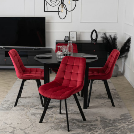 Стул обеденный MEBEL ELITE RICK бордовый велюр