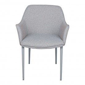 Кресло мягкое NL- MILTON текстиль рогожка, серо-голубой 