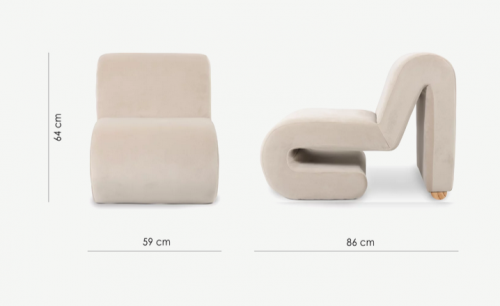 Кресло CRV- Sawyer Greek marble velvet бежевый