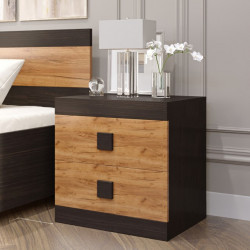 Тумба прикроватная EVR- Соната венге + фасад крафт золотой