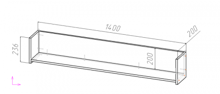 Полка навесная ViA- Таун ТП-1
