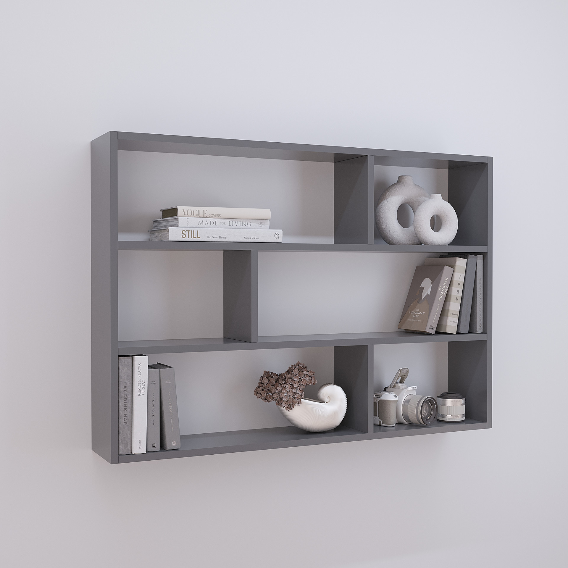 Полка для книг навесная настенная KOD- ПК-6