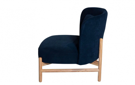 Кресло TOP- PRESTOL Вуди массив дерево ткань синий