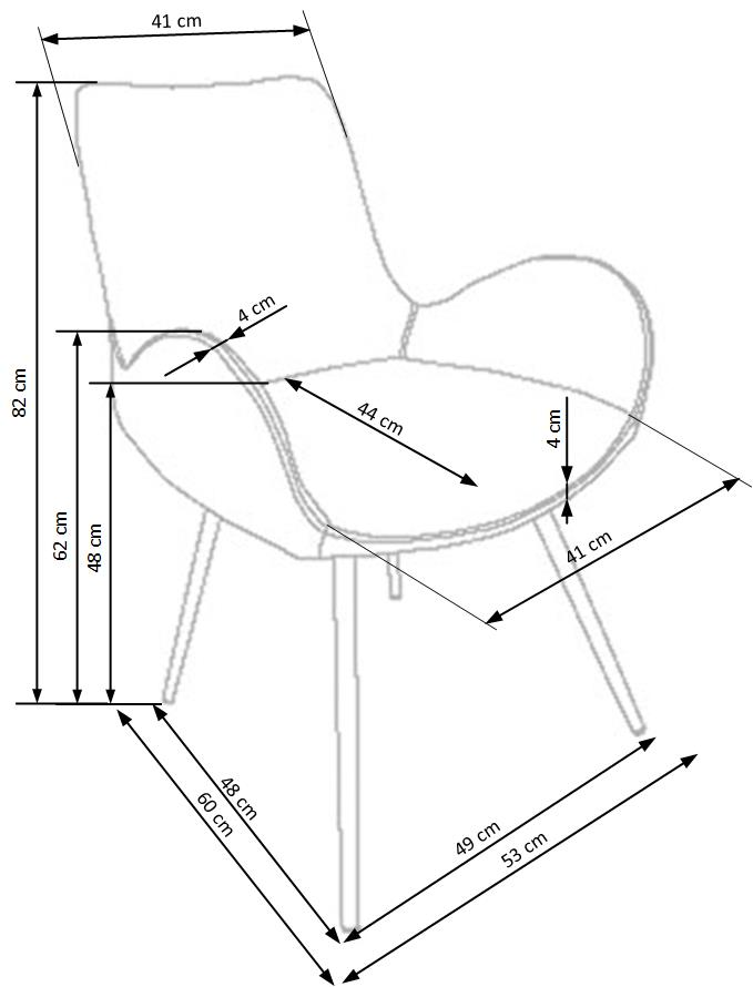 Стул обеденный мягкий PL- Halmar K-392 