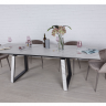 Стол обеденный модерн NL- KANSAS белый (160/240*90*76 см керамика)