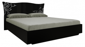 Кровать с подъемным механизмом MRK- Богема Глянец черный 1,8х2,0