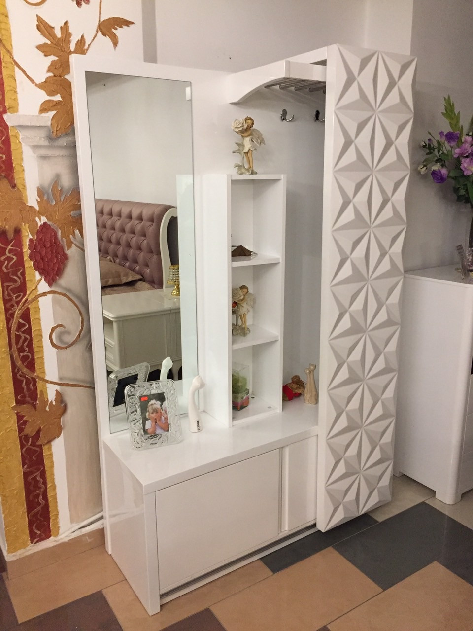 Прихожая SMS- Марсала белый глянец