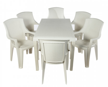 Набор садовой мебели OST- Progarden Стол Joker + кресло Eden Белый