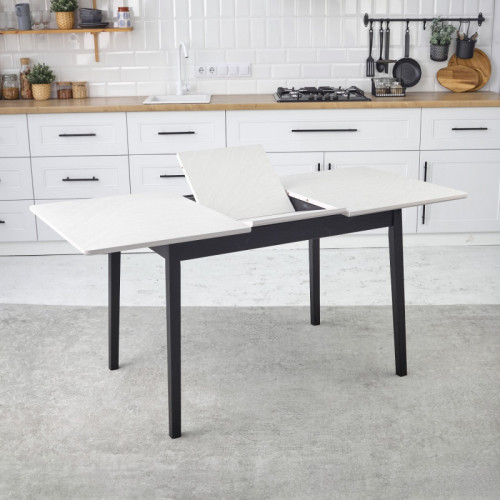 Стол раскладной (дерево, МДФ, HPL) Ont- Леонардо 120/160 см Серо-бежевый