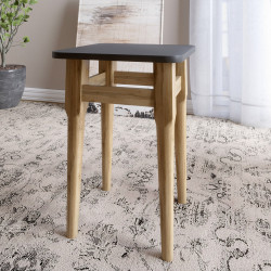 2 табурета на кухню LION- Майами кромка ПВХ 2 мм Антрацит (LION-041260)