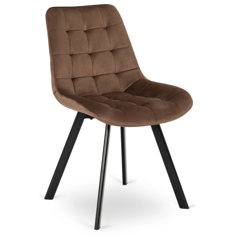 Стул обеденный MEBEL ELITE RICK коричневый велюр