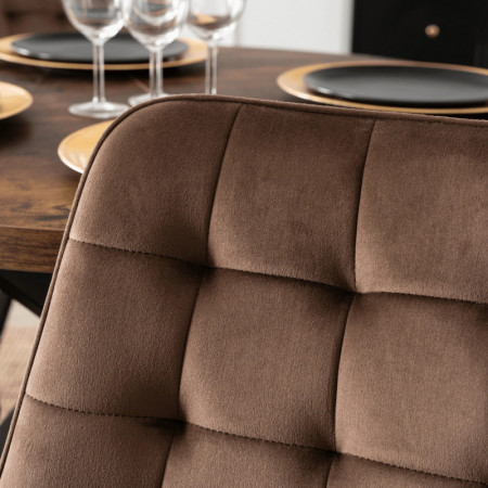 Стул обеденный MEBEL ELITE RICK коричневый велюр