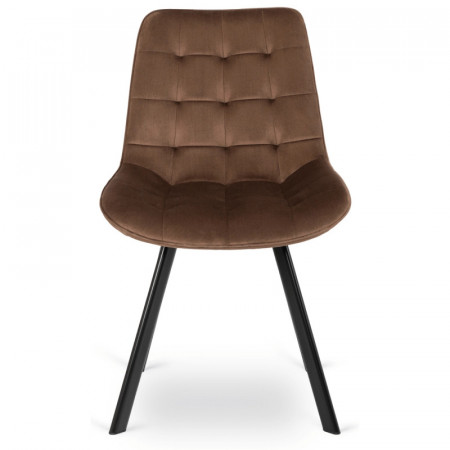 Стул обеденный MEBEL ELITE RICK коричневый велюр