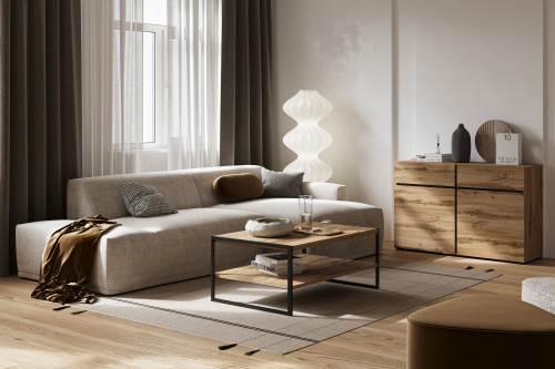 Стол кофейный Helvetia EKO 24N0MJ97 (дуб вотан/черный)