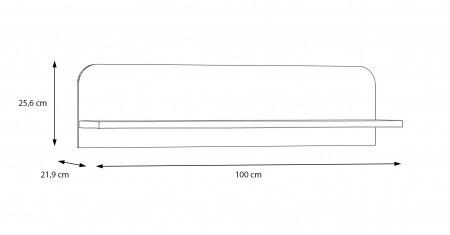 Полка навесная Forte HOA HOAB01 (дуб маувелла/шалфей)