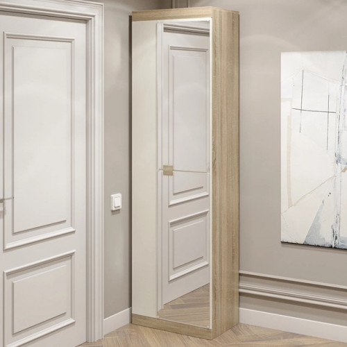 Шкаф распашной на 2 двери EVR- Соната-600 дуб Сонома + фасад белый