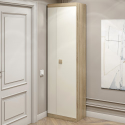 Шкаф распашной на 2 двери EVR- Соната-600 дуб Сонома + фасад белый