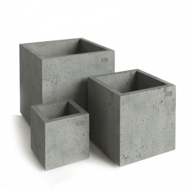 Ваза из бетона MON- Куб B02