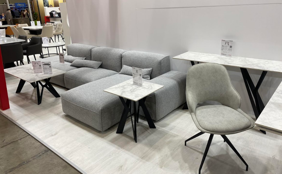 Столик журнальный глянцевая керамика VTR- Тео (бьянко карарра)